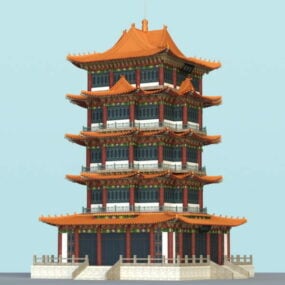 3D model budovy pagody