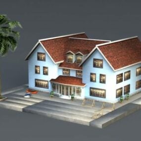 Tropical Beach House 3d model