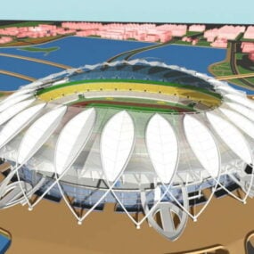 3D model plánu architektury stadionu