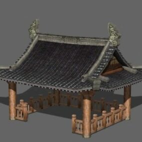 Tradycyjny chiński pawilon ogrodowy Model 3D