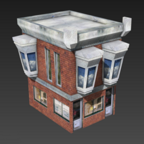 3д модель низкополигонального дома