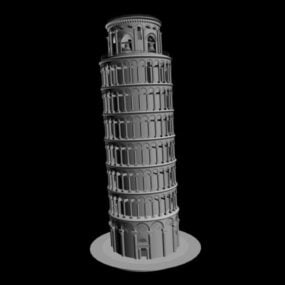 Det skjeve tårnet i Pisa 3d-modell