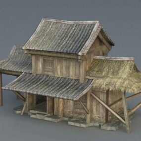 مدل سه بعدی خانه مزرعه چینی قرون وسطایی