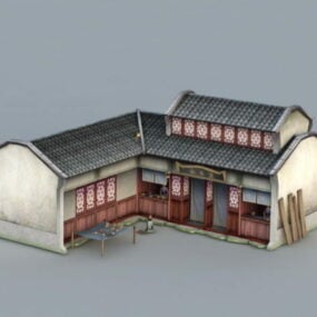 3D-Modell der alten chinesischen medizinischen Klinik