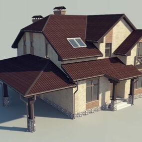 Conception de maison de campagne modèle 3D