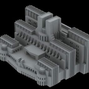 مدل سه بعدی ساختمان سیس در لندن