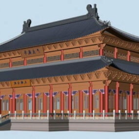 Model 3D chińskiego pałacu cesarskiego