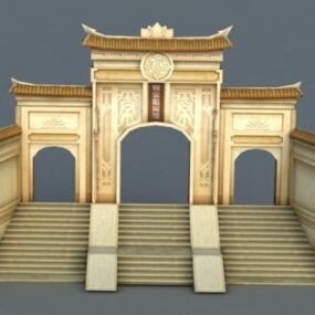 City God Temple Game Building 3D-malli