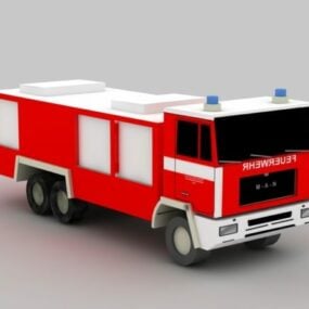 Model truk pemadam kebakaran 3d