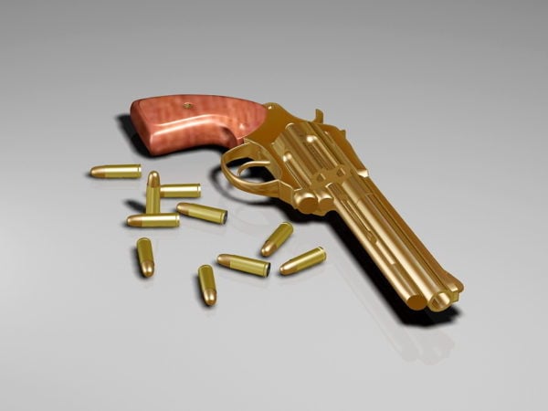 Revolver With Bullets