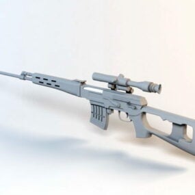 Dragunov Keskin Nişancı Tüfeği 3d modeli