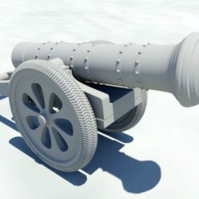مدفع المدفعية نموذج 3D