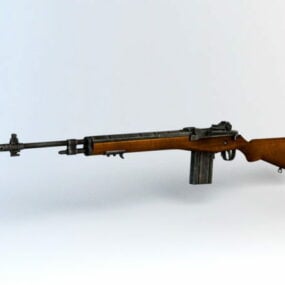 M14 Rifle With Magazine 3d model