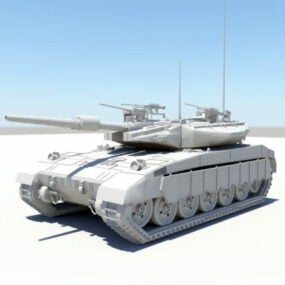 Modernes 3D-Modell eines schweren Panzers