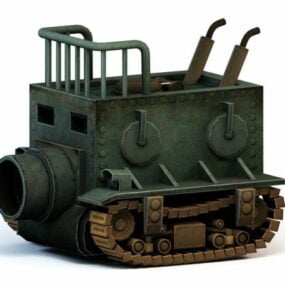 نموذج Steampunk Tank ثلاثي الأبعاد
