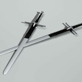 דגם תלת מימד של חרב קליימור הסקוטית