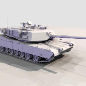 Moderní 3D model těžkého tanku