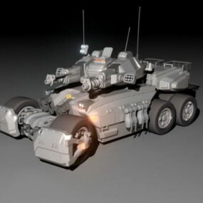 3д модель научно-фантастического боевого танка