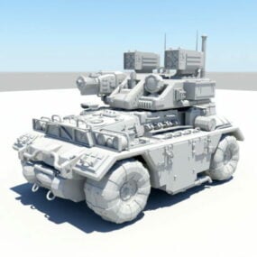 Modelo 3D de veículo de combate de ficção científica