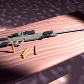 تفنگ دوربرد مدل سه بعدی