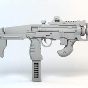 3д модель научно-фантастической штурмовой винтовки