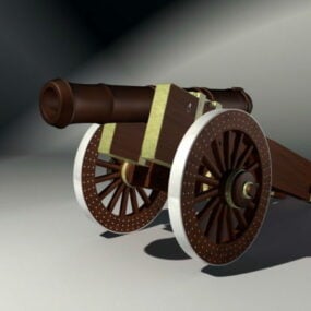 Civil War Cannon 3d μοντέλο