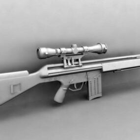 범위가 있는 G3 돌격 소총 3d 모델