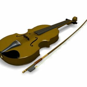 Violin Instrument With Accessories 3d model