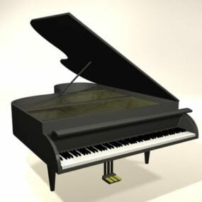 Modelo 3d de piano de cauda
