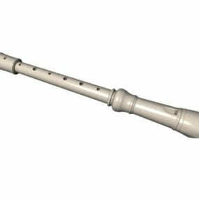 Drewniany instrument fletu prostego Model 3D