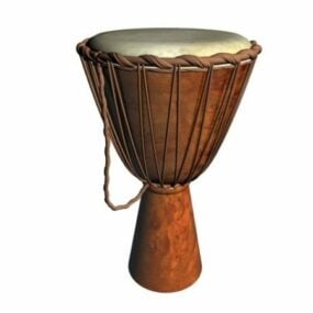 African Goblet Drum 3d model