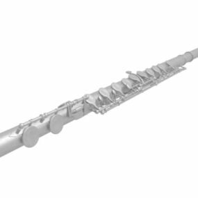 3д модель западной классической флейты
