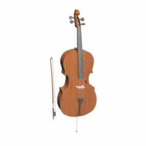 Violoncello With Bow 3d model