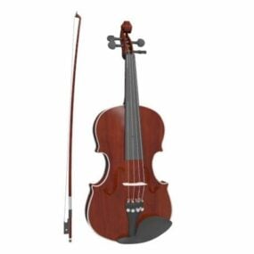 Violin Instrument Cartoon Style 3d model