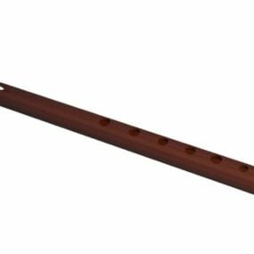 Modello 3d di flauto in legno
