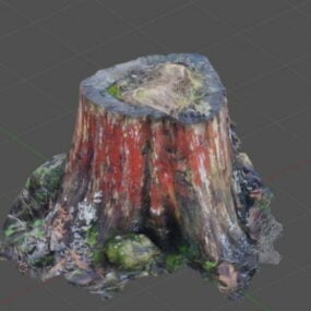 Vieille souche d'arbre modèle 3D