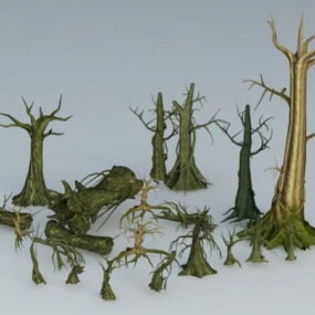 Viejos árboles muertos modelo 3d