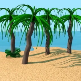 Karikatür Palmiye Ağacı 3d modeli