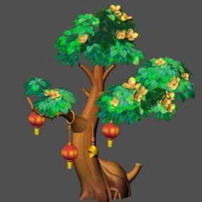 Cartoon Osmanthus Tree 3d model