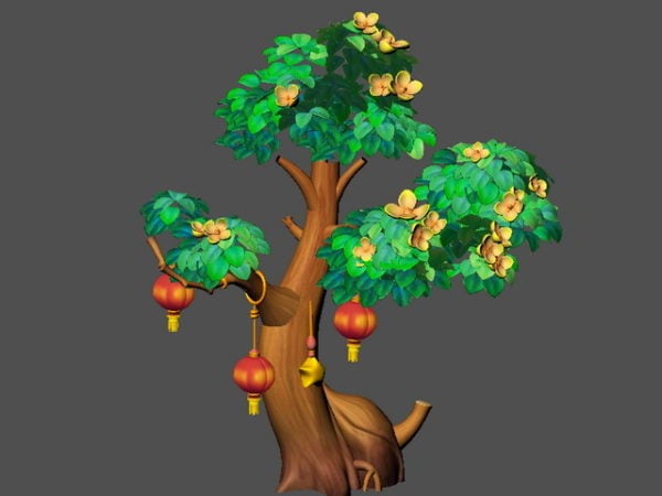 Cartoon Osmanthus Tree Free 3d Model - .Max - Open3dModel