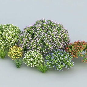 造園の花の茂み3Dモデル
