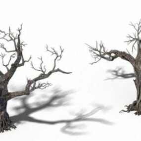 두 개의 죽은 나무 3d 모델