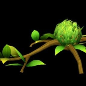 Gałąź drzewa kreskówki Model 3D