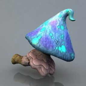 Modello 3d del fungo blu