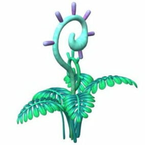 نموذج أنمي نبات السرخس ثلاثي الأبعاد