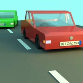 Low Poly Car 3d-modell