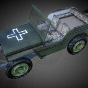 WW2 Jeep 3d-modell