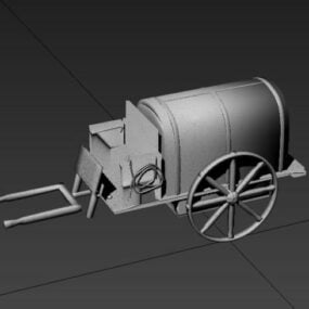 Vieux wagon modèle 3D