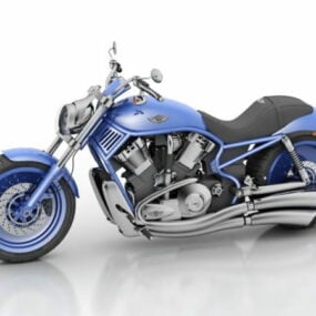 Model 3D Sepeda Motor Harley-davidson