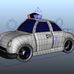 Kreslený 3D model policejního vozu